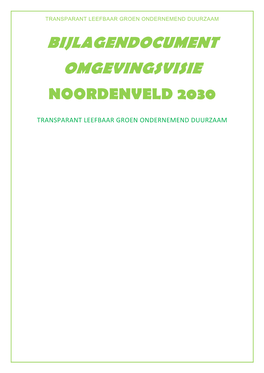 Bijlagendocument Omgevingsvisie Noordenveld 2030