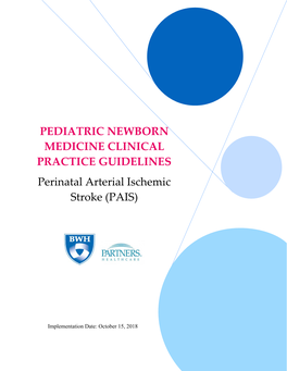 Perinatal Arterial Ischemic Stroke (PAIS)