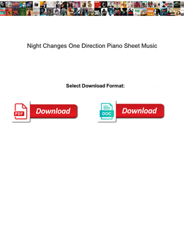 Night Changes One Direction Piano Sheet Music