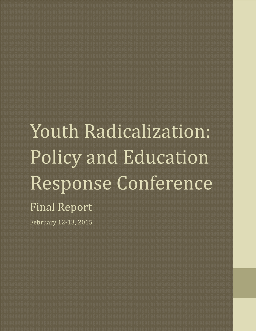 Youth Radicalization