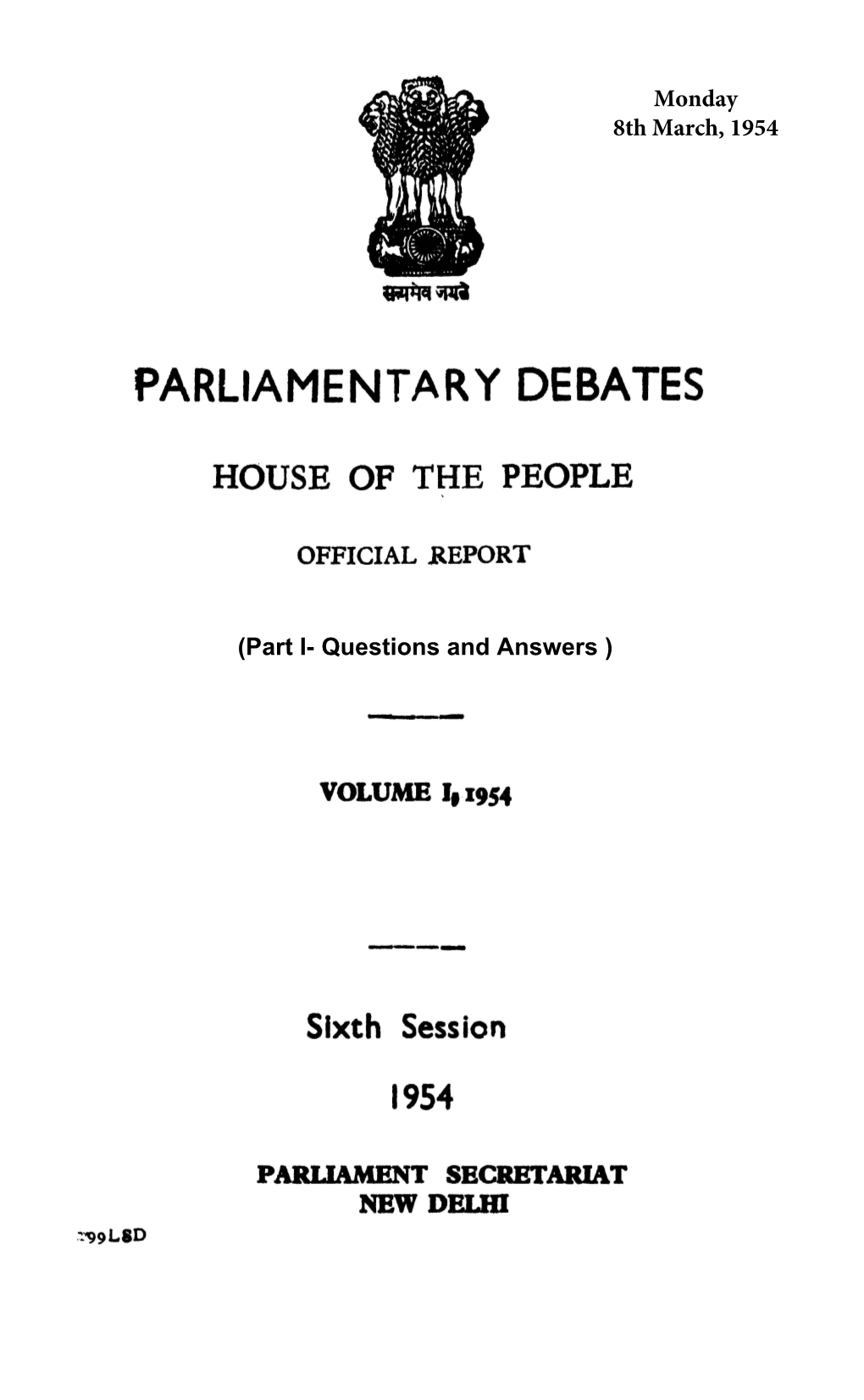 Parliamentary Debates