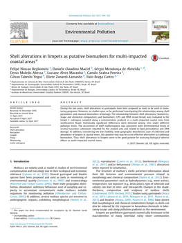 Shell Alterations in Limpets As Putative Biomarkers for Multi-Impacted Coastal Areas*