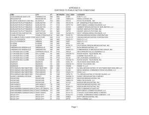 APPENDIX a CERTIFIED to PUBLIC NOTICE CONDITIONS Page 1