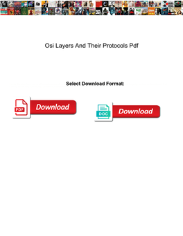 Osi Layers and Their Protocols Pdf
