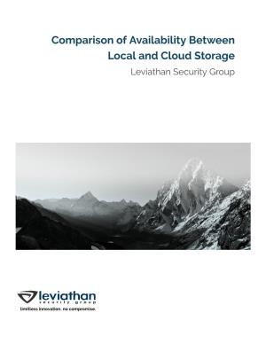 Comparison of Availability Between Local and Cloud Storage Leviathan Security Group