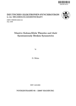 Sy^ Massive Kaluza-Klein Theories and Their Spontaneously Broken