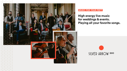 High Energy Live Music for Weddings & Events. Playing All Your Favorite