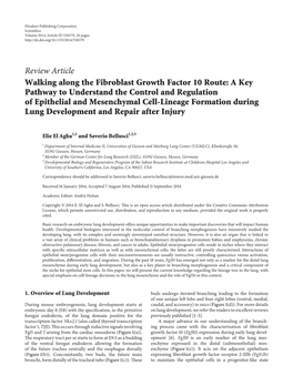 Walking Along the Fibroblast Growth Factor 10 Route: a Key Pathway To