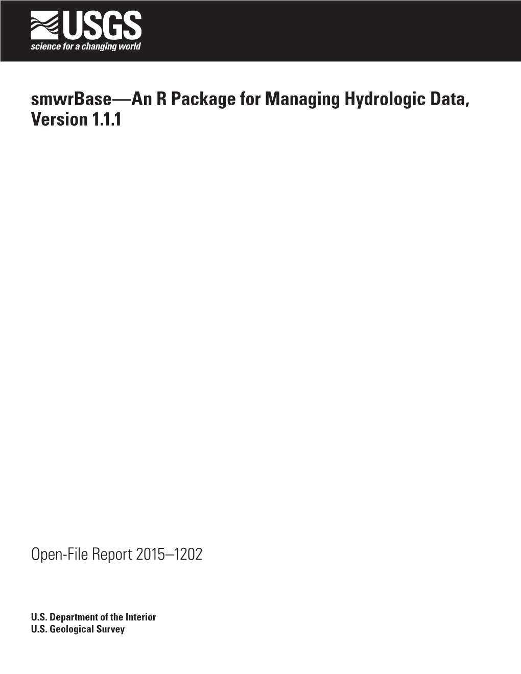 Smwrbase—An R Package for Managing Hydrologic Data, Version 1.1.1