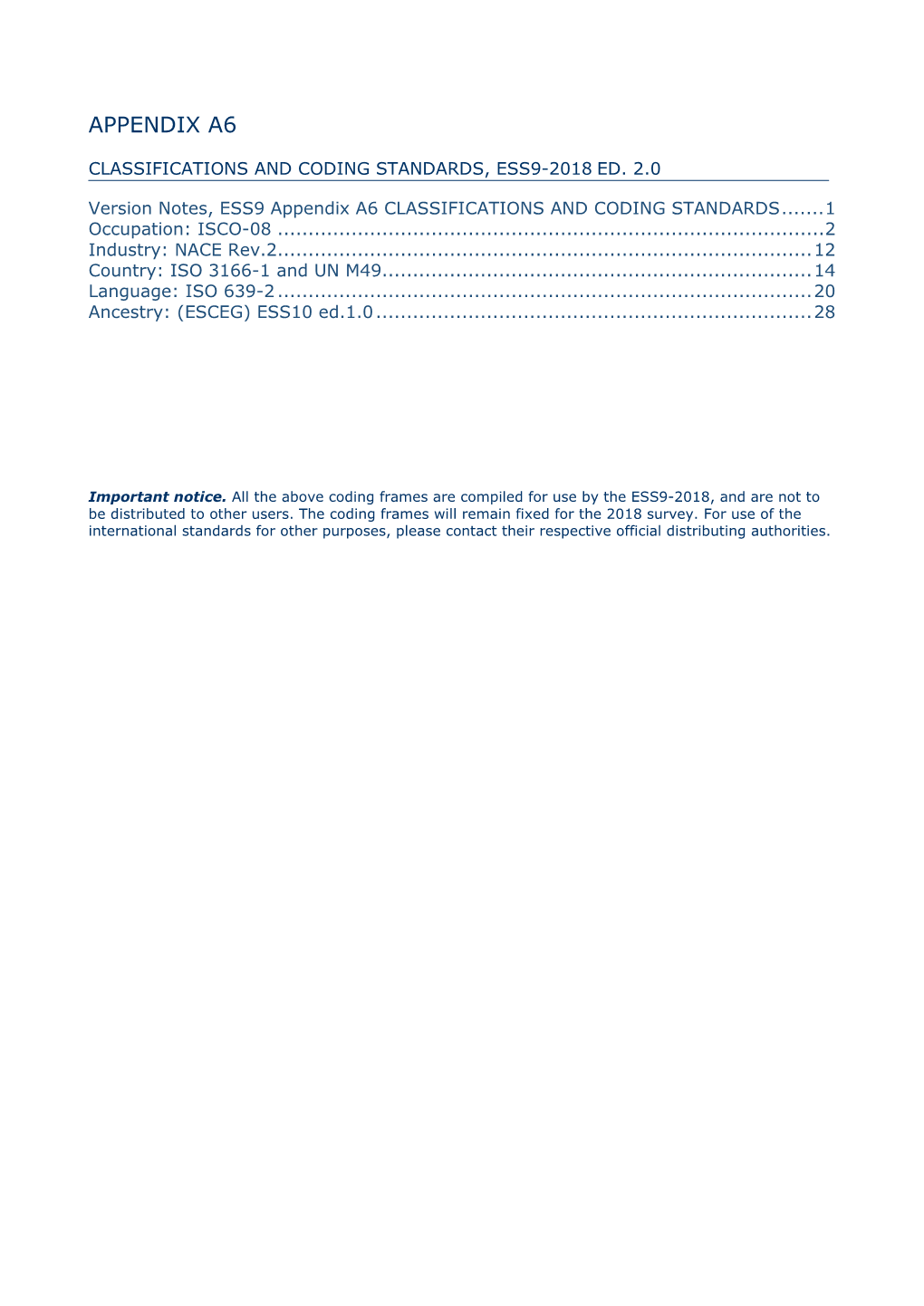 ESS9 Appendix A6 Classifications and Coding Standards Ed