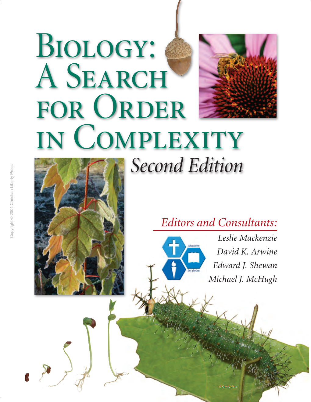 Biology: a Search for Order in Complexity, 2Nd Edition