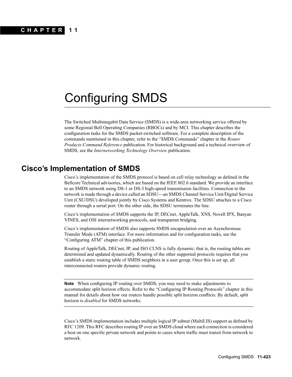 Configuring SMDS