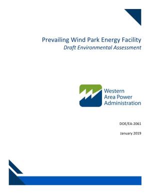 Prevailing Wind Park Energy Facility Draft Environmental Assessment