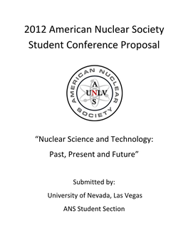 University of Nevada, Las Vegas ANS Student Section Table of Contents