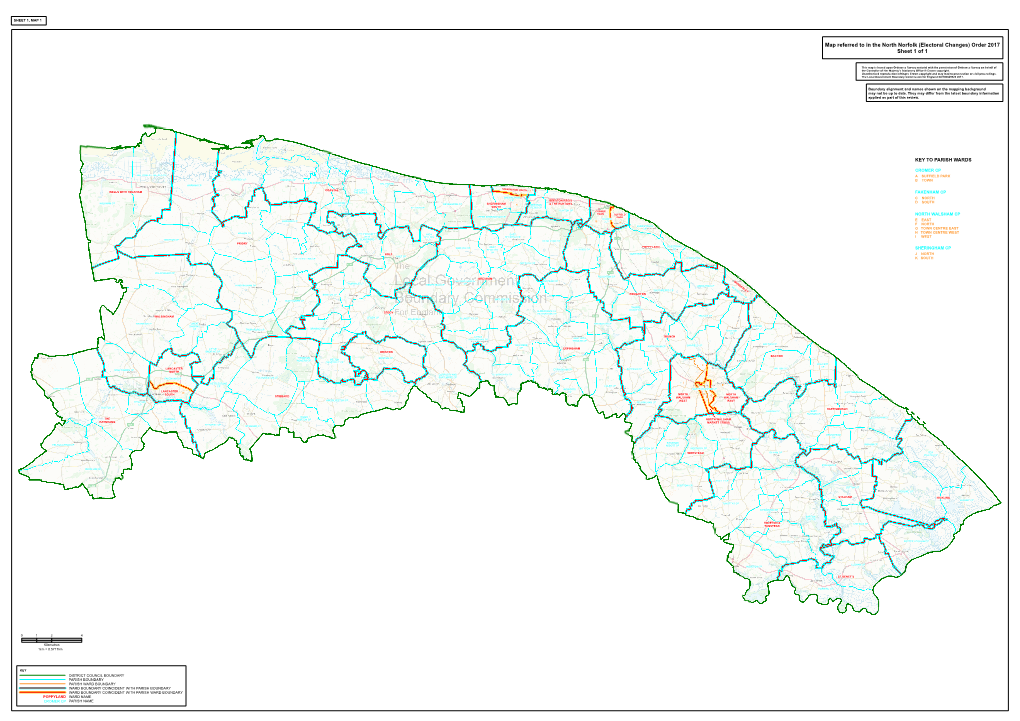 Map Referred to in the North Norfolk (Electoral Changes) Order 2017 Sheet 1 of 1