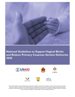 National Guidelines to Support Vaginal Births and Reduce Primary Cesarean Section Deliveries - 2020