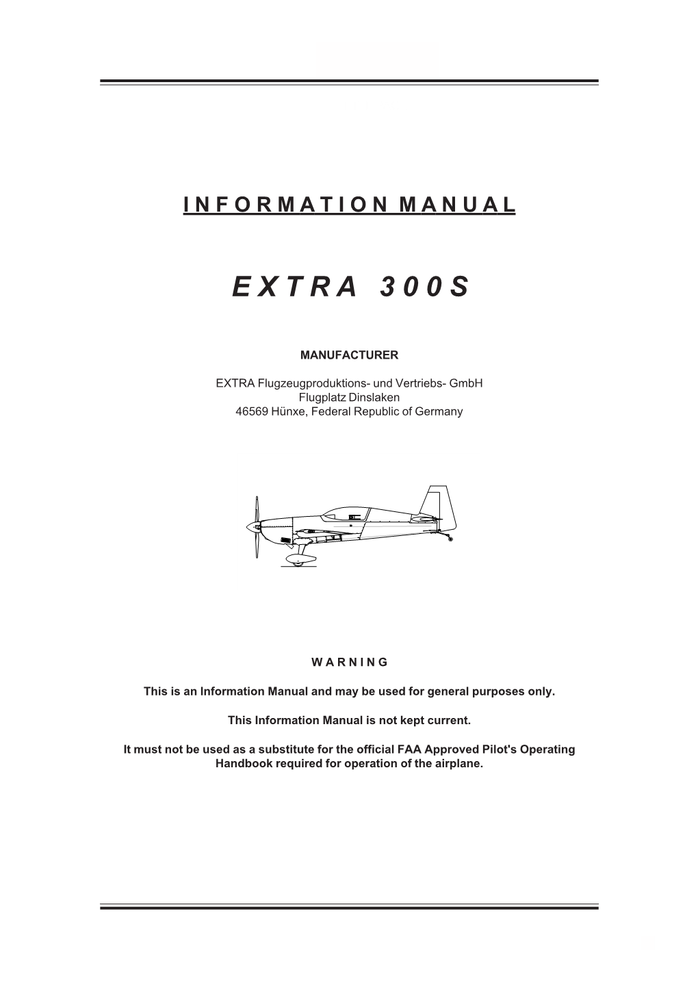 300S Information Manual Title