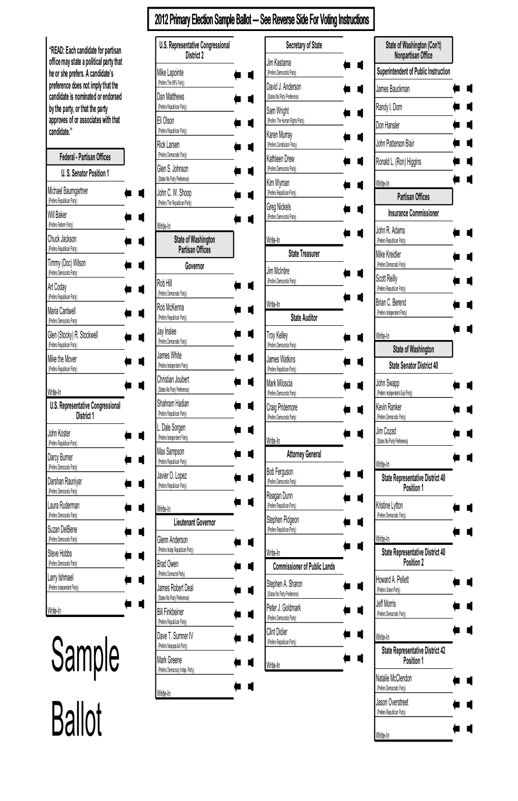 Sample Ballot