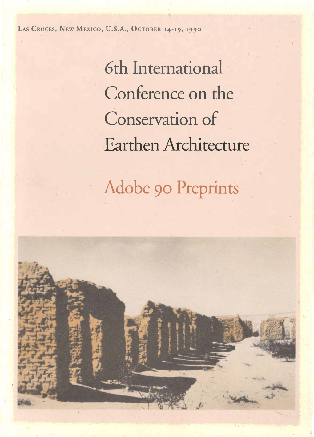 6Th International Conference on Earthen Architecture