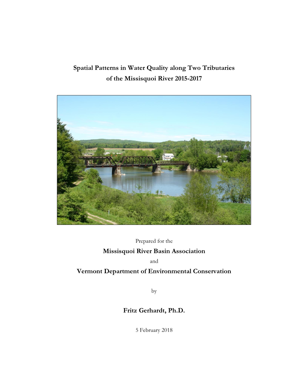 Missisquoi River Basin Association and Vermont Department of Environmental Conservation