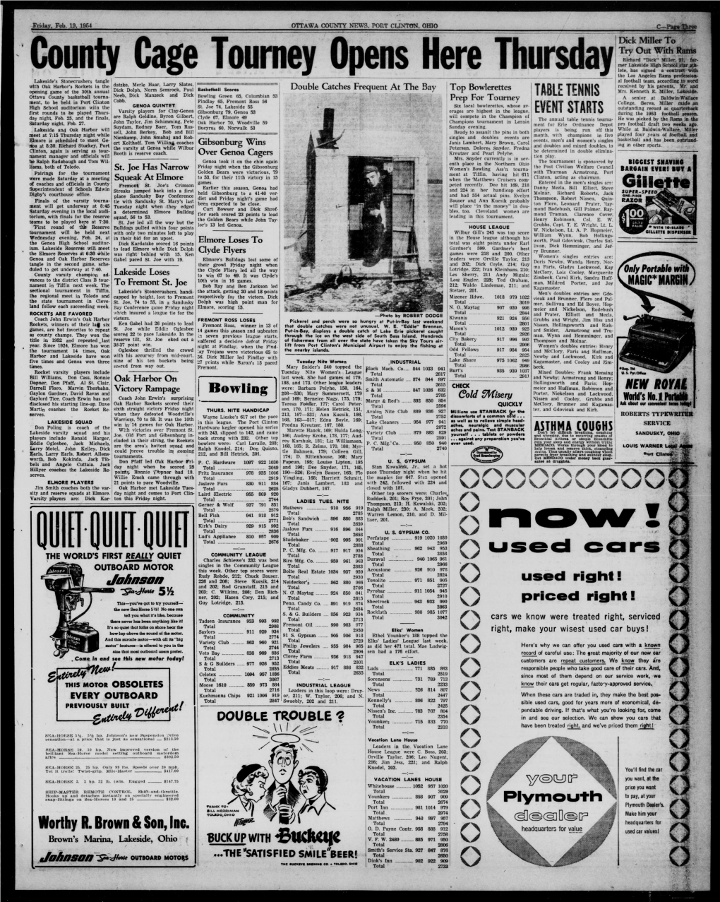 Ottawa County News. (Port Clinton, Ohio), 1954-02-19