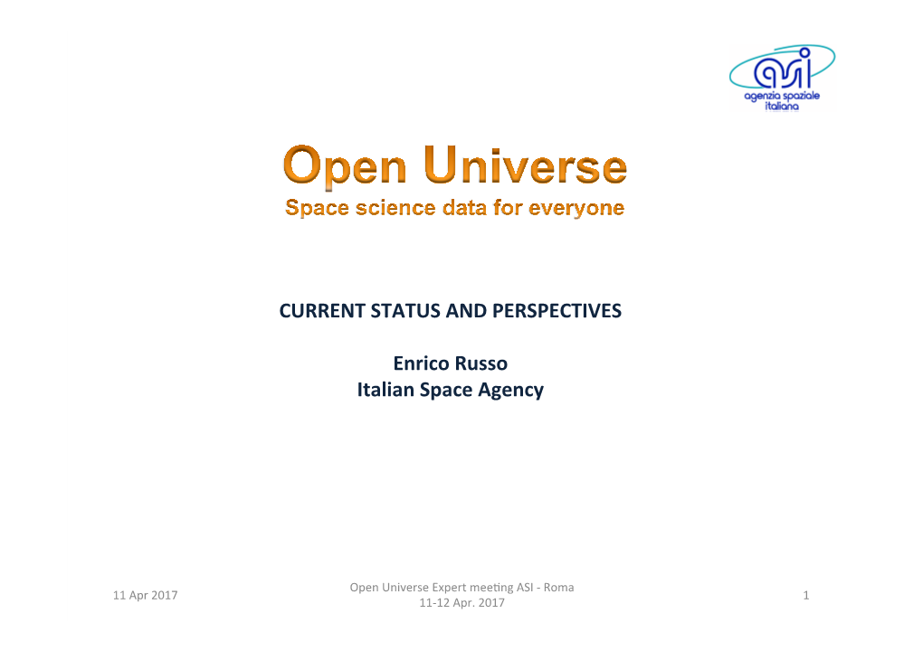Openuniverse-Space Science Data At