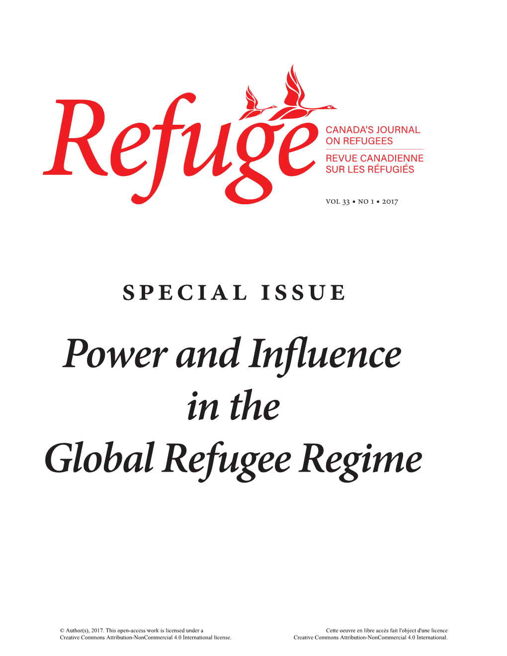 Power and Influence in the Global Refugee Regime Refuge