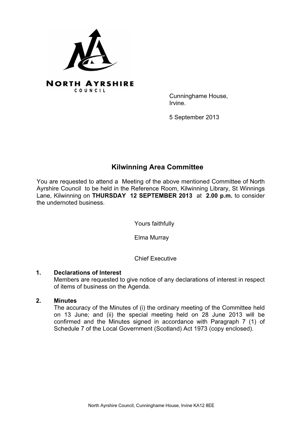 Kilwinning Area Committee