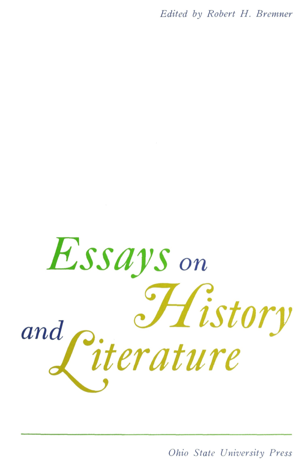 Essayson Ana,,, Hist Jiterature