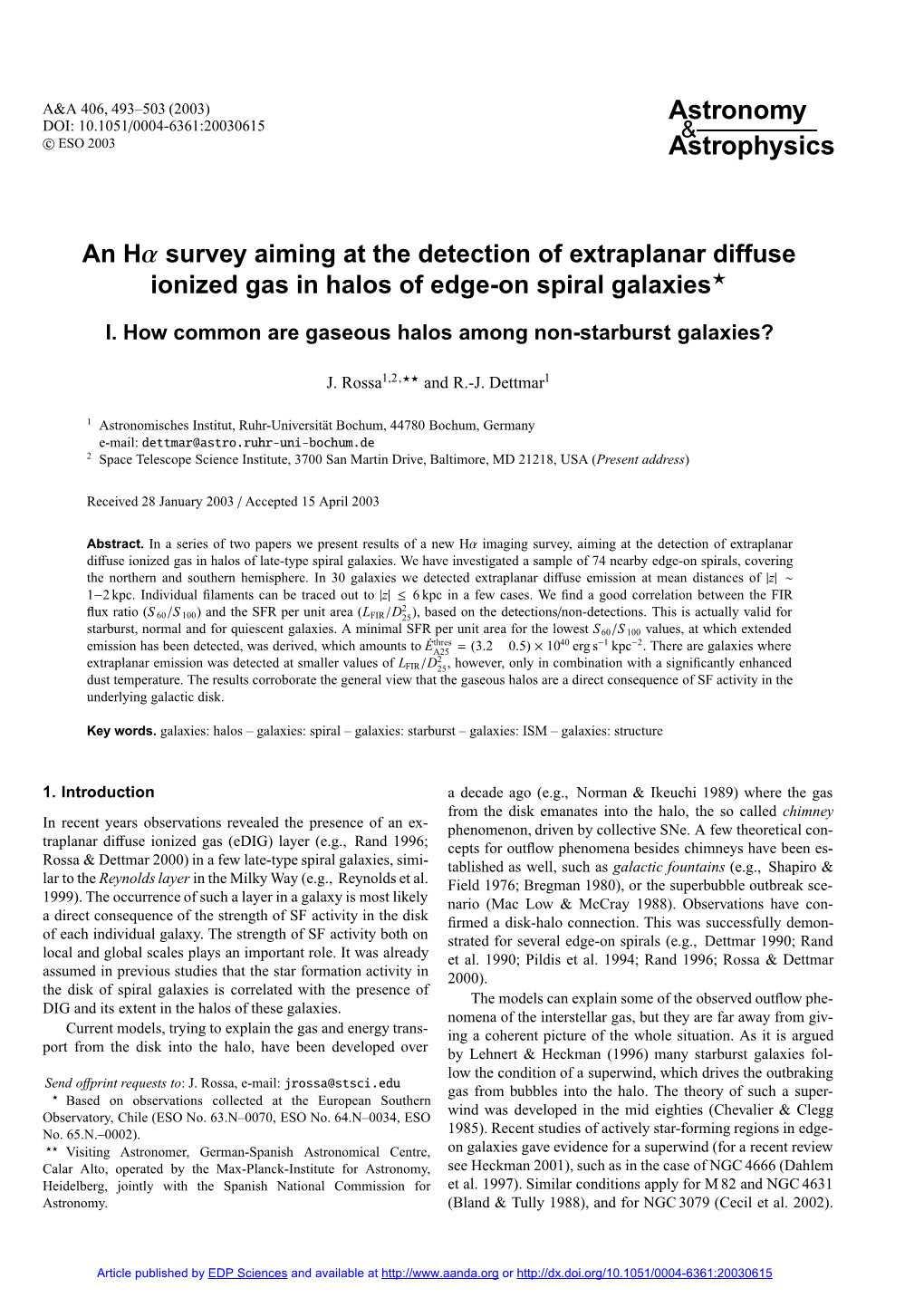 An Hα Survey Aiming at the Detection of Extraplanar Diffuse Ionized Gas in Halos of Edge-On Spiral Galaxies