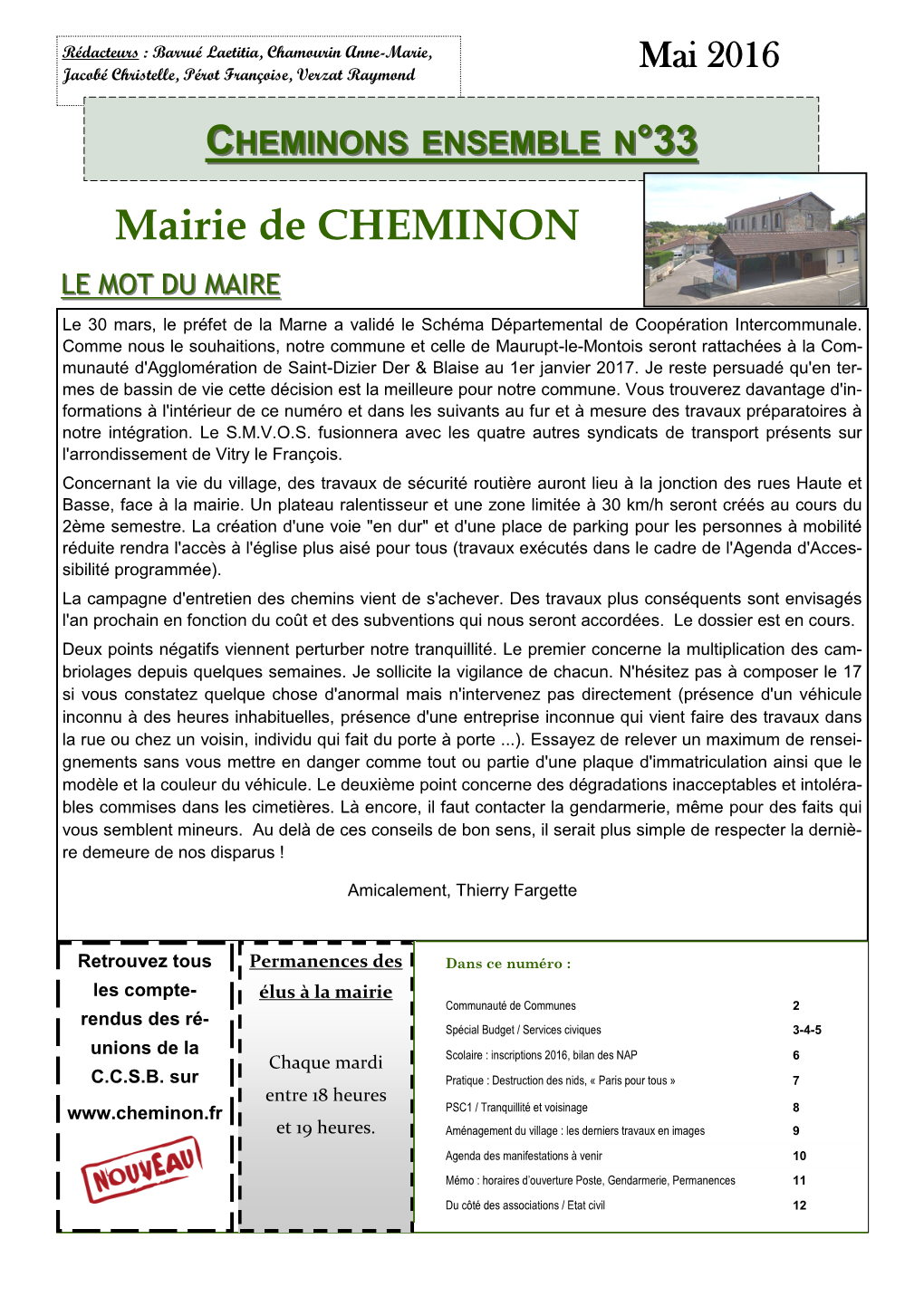 Cheminons Ensemble N°33