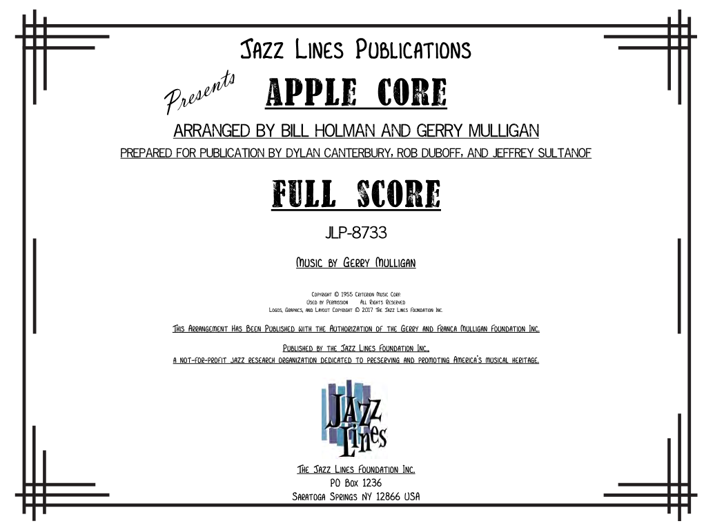 Apple Core Full Score