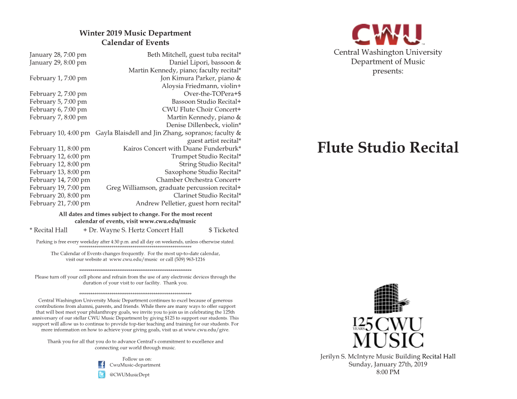 Flute Studio Recital