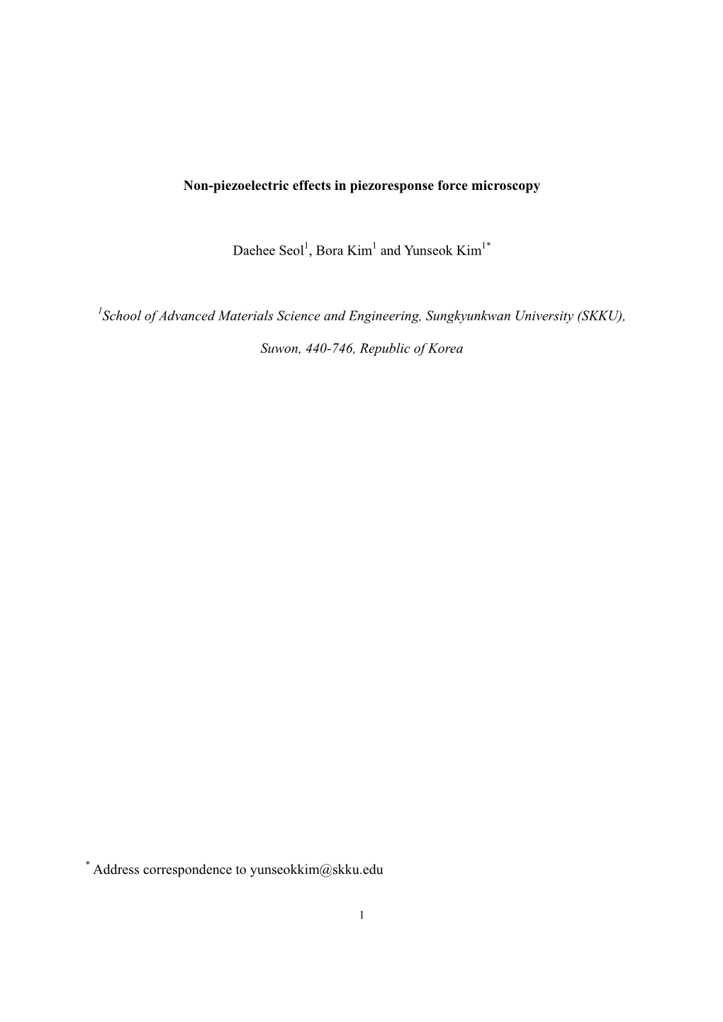 Non-Piezoelectric Effects in Piezoresponse Force Microscopy