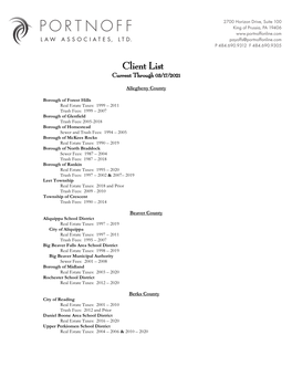 Client List Current Through 03/17/2021