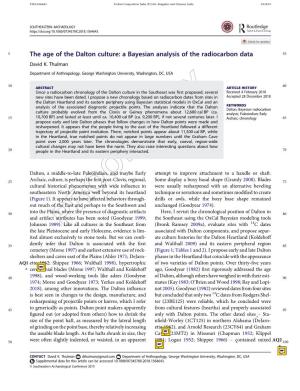 The Age of the Dalton Culture: a Bayesian Analysis of the Radiocarbon Data 55 David K