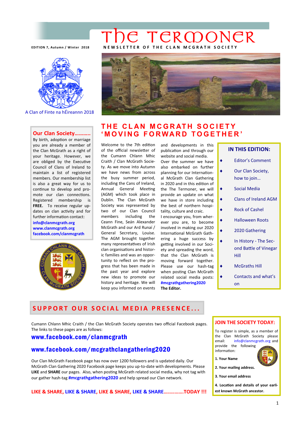 THE TERMONER Newsletter of the Clan Mcgrath