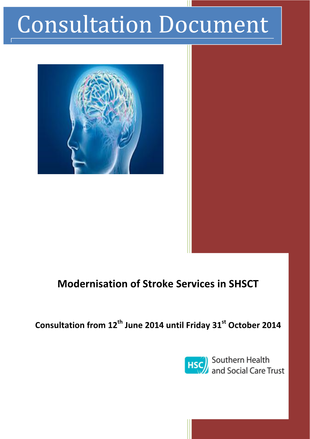 Modernisation of Stroke Services in SHSCT