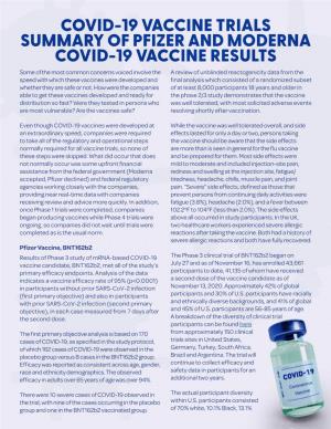 COVID-19 Vaccine Trials