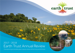 Earth Trust Annual Review Championing Accessible Green Spaces Where All the Living World Thrives 2