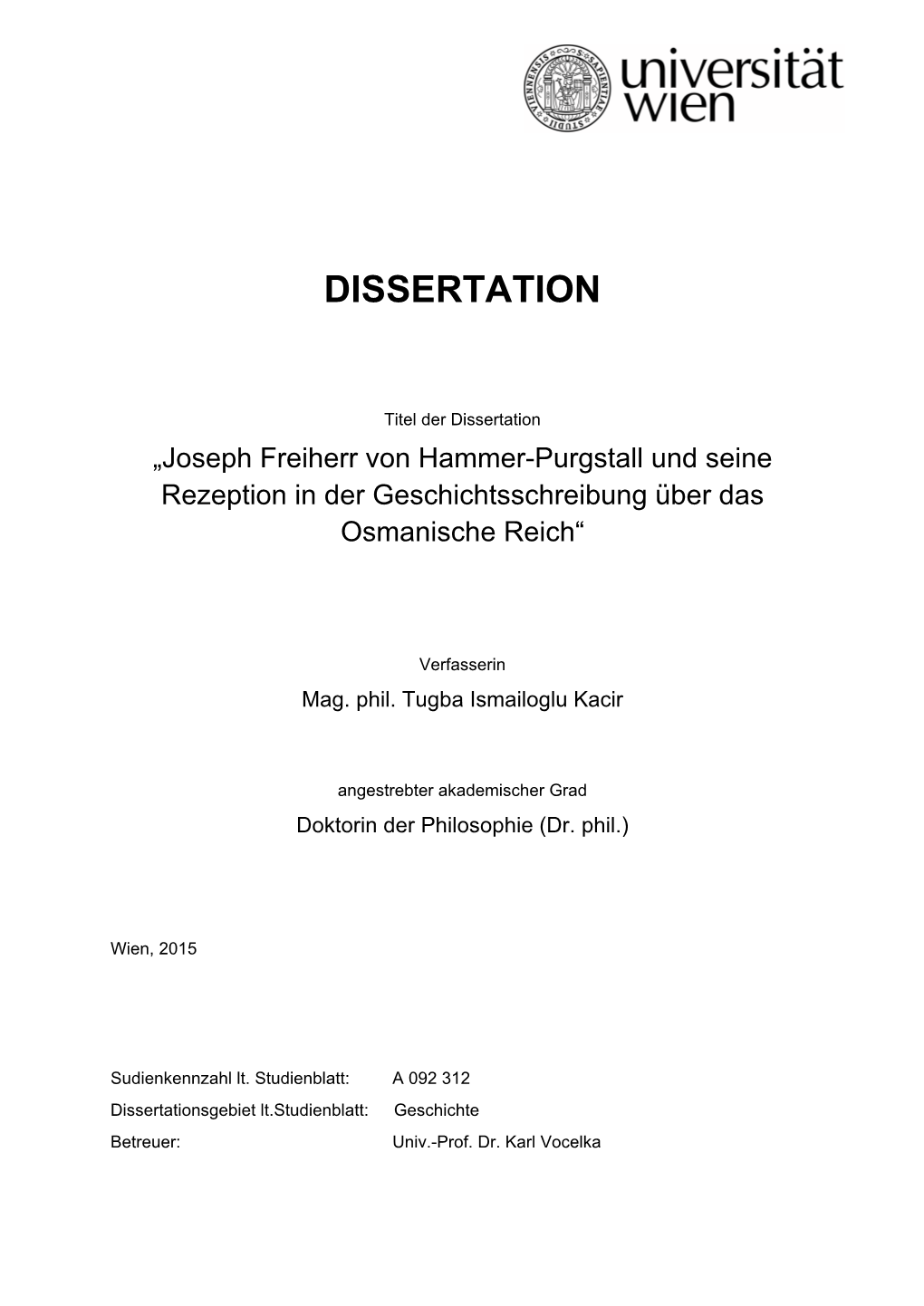 Dissertation