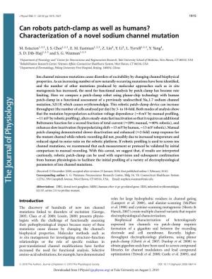 Can Robots Patch-Clamp As Well As Humans? Characterization of a Novel Sodium Channel Mutation