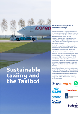 Sustainable Taxiing and the Taxibot