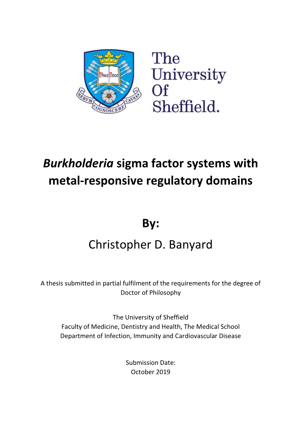 Burkholderia Sigma Factor Systems with Metal-Responsive Regulatory Domains