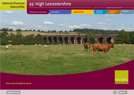 93: High Leicestershire Area Profile: Supporting Documents