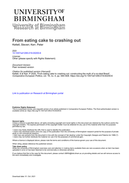 University of Birmingham from Eating Cake to Crashing