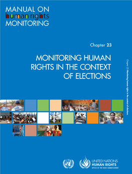 Monitoring Human Rights in the Context of Elections