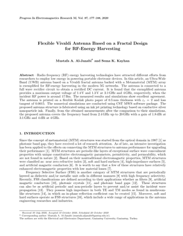 Flexible Vivaldi Antenna Based on a Fractal Design for RF-Energy Harvesting