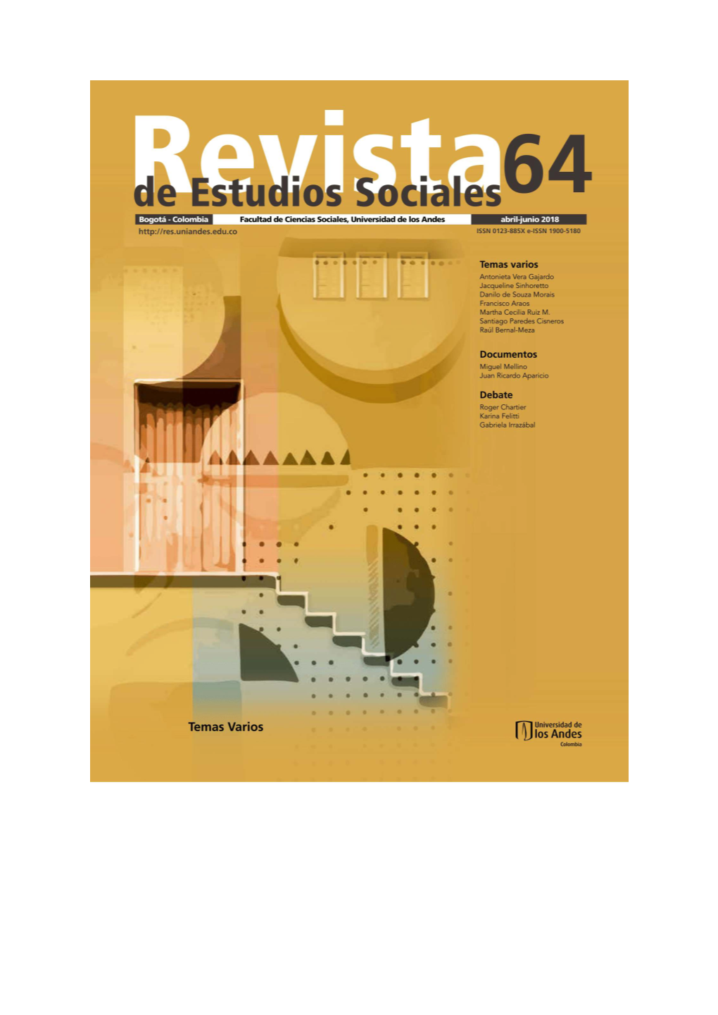 Revista De Estudios Sociales, 64 | Abril 2018, «Temas Varios» [En Línea], Publicado El 21 Mayo 2018, Consultado El 04 Mayo 2021