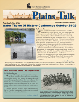 Plains Talk Volume 42 Fall 2011 (Pdf)